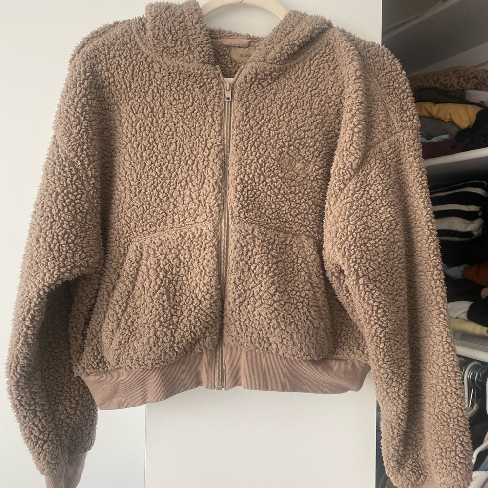 SKIMS Tan Sherpa Hoodie
